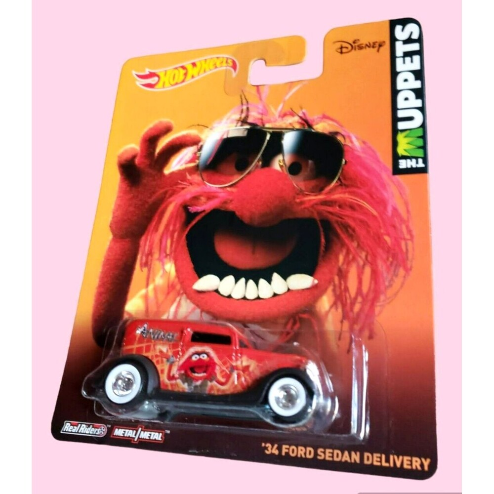 2014 Hot Wheels Pop Culture: The Muppets '34 FORD SEDAN DELIVERY Red/Black 1:64 - Picture 4 of 16